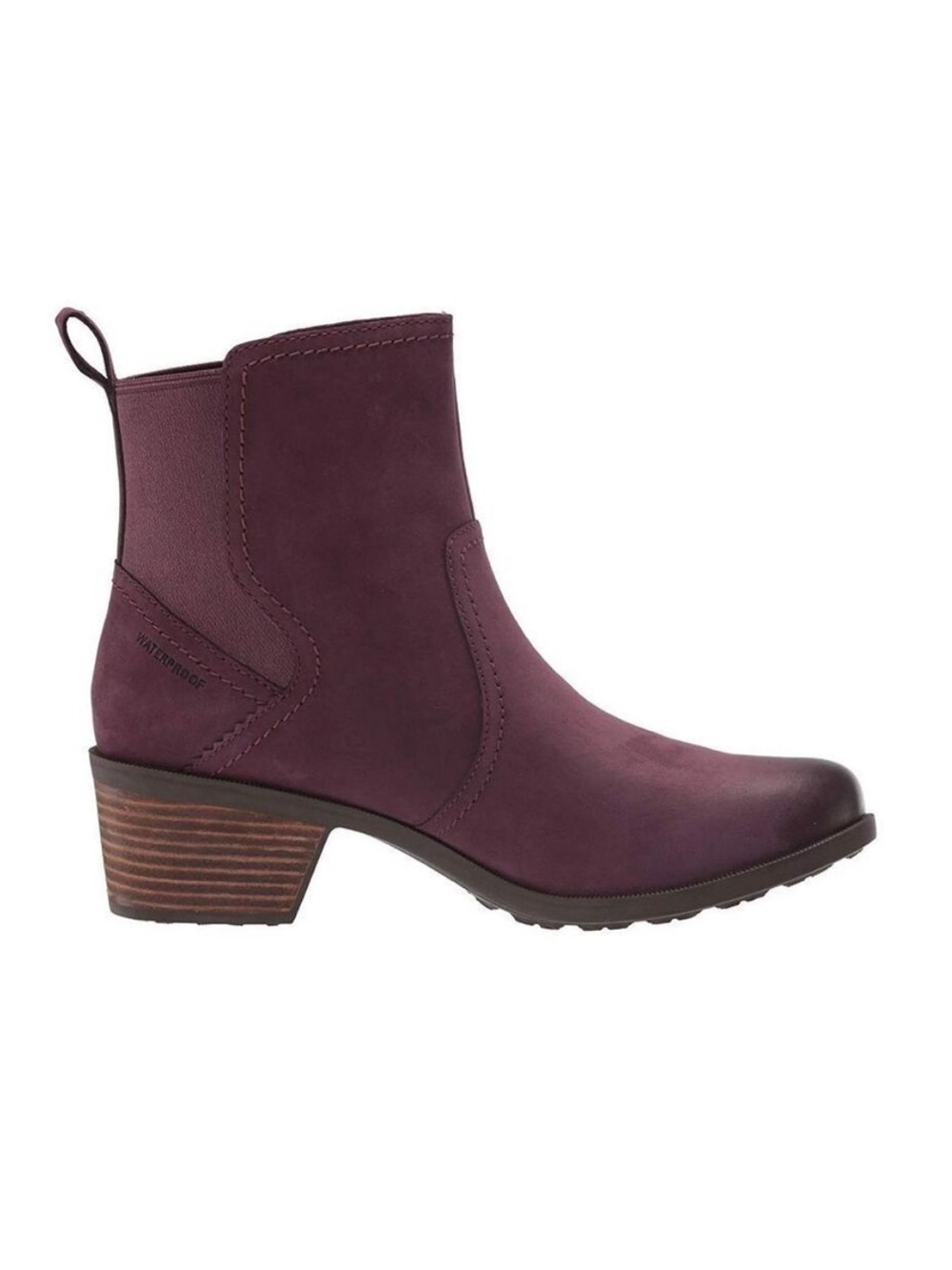 Teva Anaya Ankle Chelsea Boots in Burgundy Suede size 8